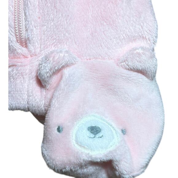 Carters Just One You fleece footie suit light pink size NB - Picture 3 of 6